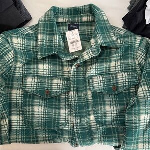 J. CREW MEN’S GREEN PLAID SHIRT JACKET [S]